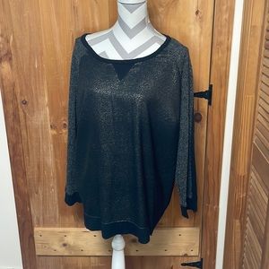 Apt 9 2X black, sparkle, long sleeve sweater